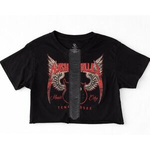 OG Organic Generation  Nashville TN Music City Open Chain Front Cropped Tee Sm